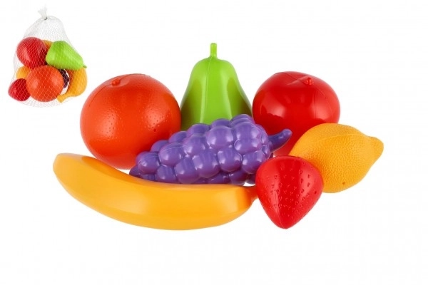 Plastic fruit in net voor kinderen