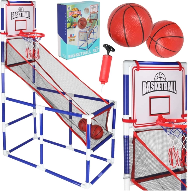 Set de basket portable avec deux ballons et pompe