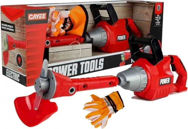 Set voor kleine tuiniers Trimmer + handschoenen