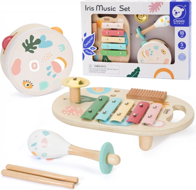 Set d’instruments de musique en bois pour enfants