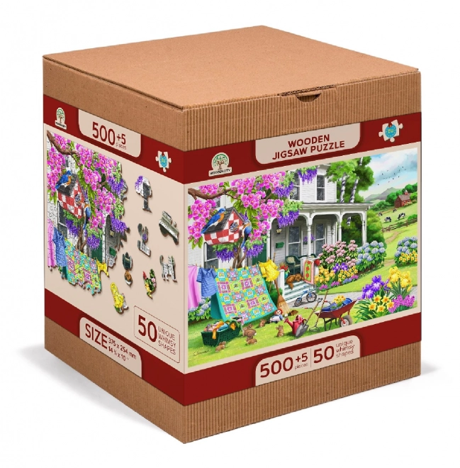 Holzpuzzle Ländlicher Garten von WOODEN CITY