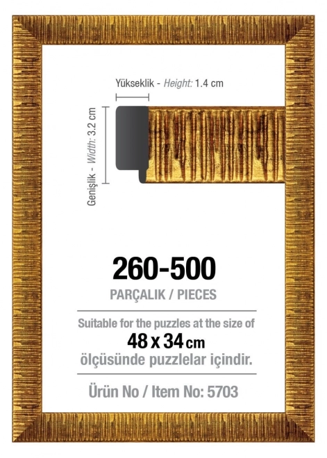 ART PUZZLE Fotolijst voor puzzel 48x34cm goudkleurig (5703)