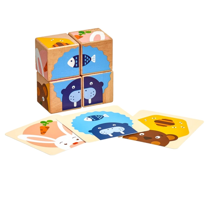 6 motifs colorés d’animaux dans un seul set