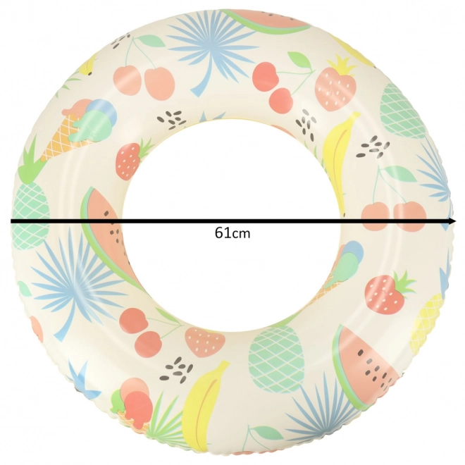 Opblaasbare kinderzwemring met fruitprint