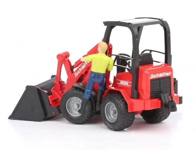 Rode lader Bruder Schäffer 2034 met figuur en accessoires