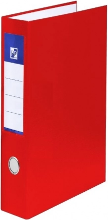 Classeur A4 laminé rouge, 4 anneaux