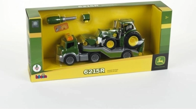 JOHN DEERE tractor om te monteren op een transportaanhanger