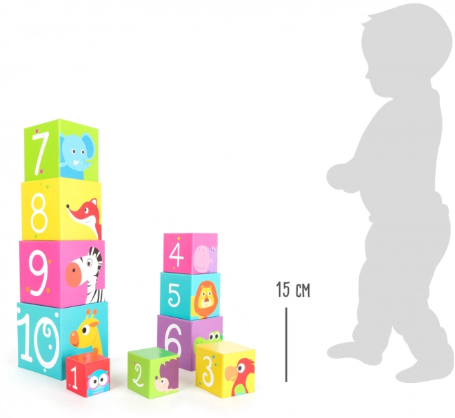 Kleine Voet Houten Toren met Dieren