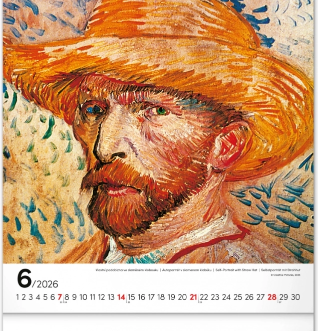Calendrier mural Vincent van Gogh 2026