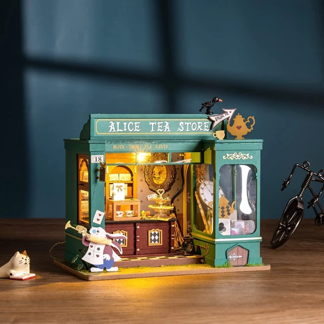 Robotime Rolife DIY Haus: Alices Teeladen mit LED Beleuchtung