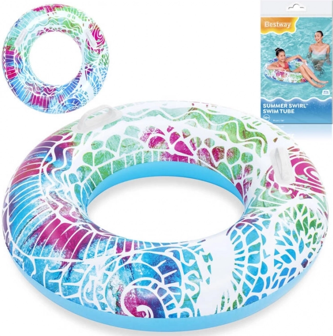 Bestway aufblasbarer Schwimmring mit Griffen 91 cm – Bunt