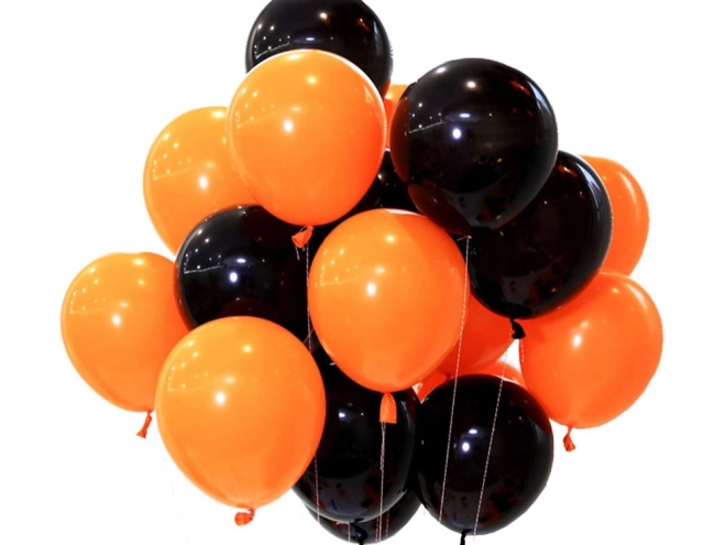Halloween ballonnen zwart en oranje 20 stuks