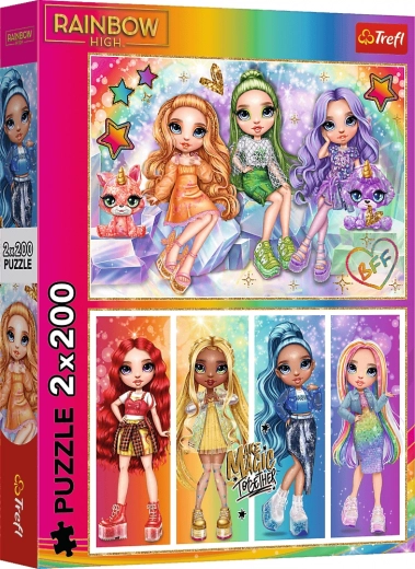 puzzle 2x200 – poupées arc-en-ciel RAINBOW HIGH