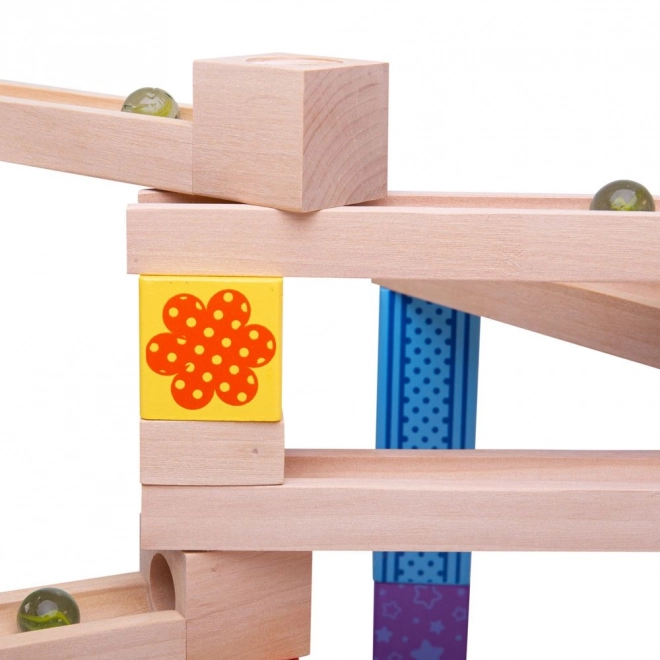 Bigjigs Speelgoed Houten Knikkerbaan Gekleurd
