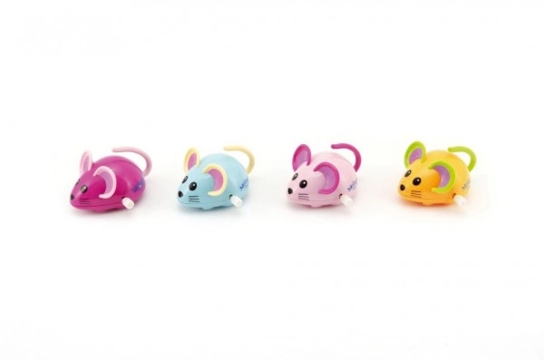 Plastic Wind-Up Mouse 8 cm, 5 colors