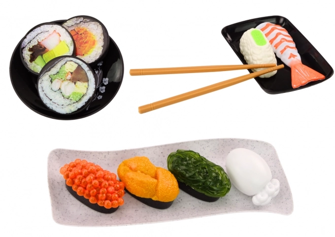 Sushi accessoires Gamba Set voor kinderen Speelgoed 22 stukken.
