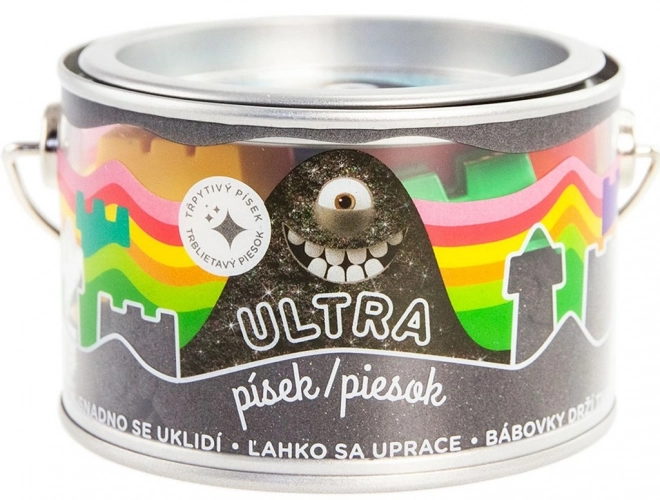 Ultra zand met glitters 200g - zwart
