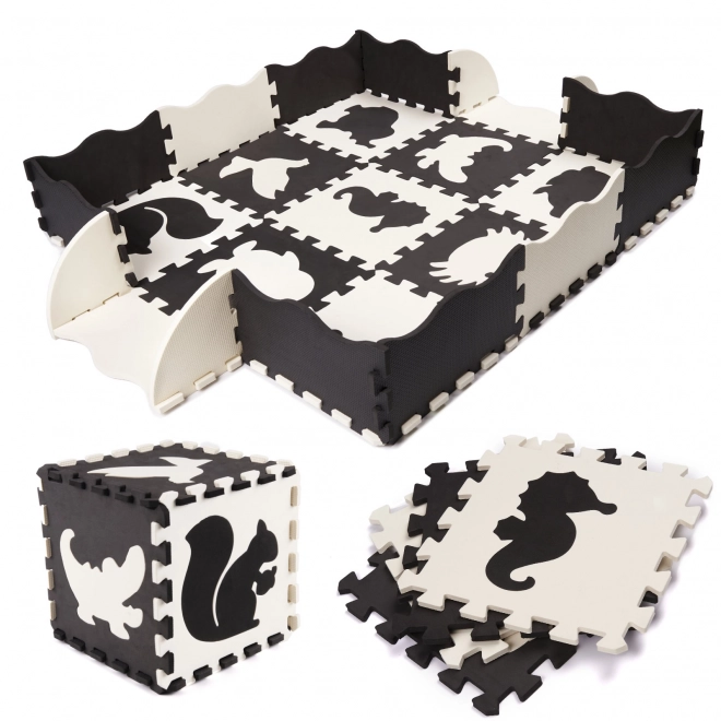 Puzzle en mousse contrastée avec animaux - 25 pièces