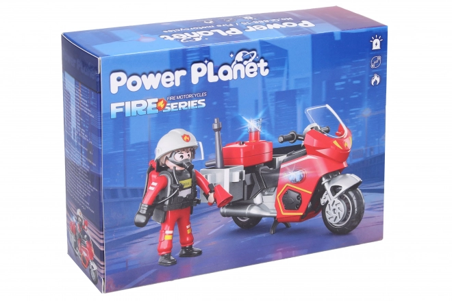 Figuurtje Brandweerman op Motor Bouwpakket