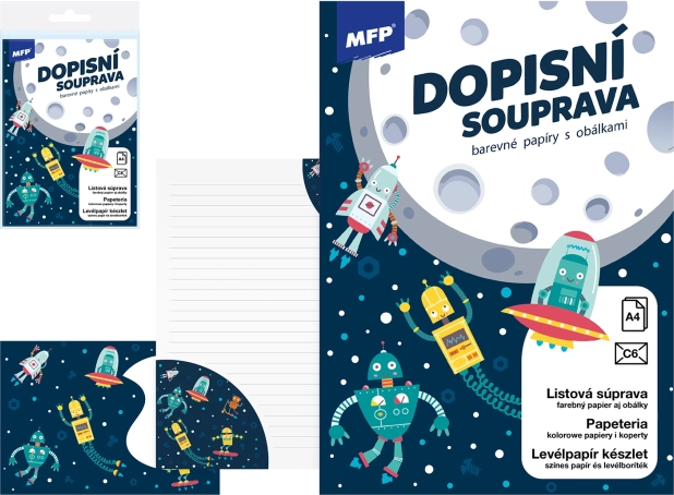 Briefpapier Ruimte met Ruimte-thema’s