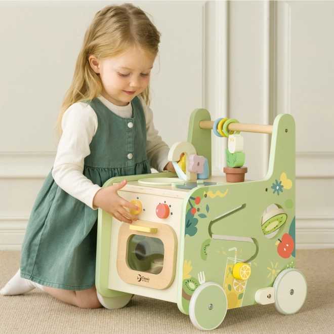 Cuisine en bois et trotteur Classic World 2-en-1