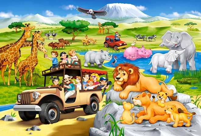 Avontuur op Safari MAXI-puzzel