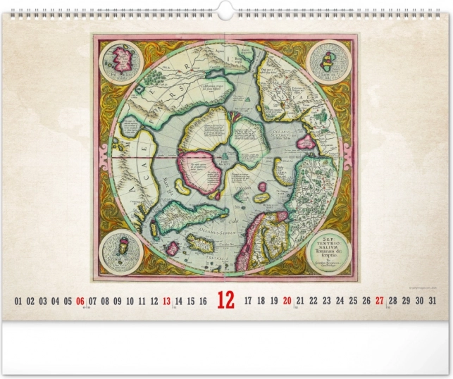 Wandkalender Oude Kaarten 2026