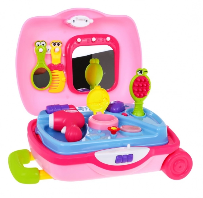 Interactief toilet 2in1 roze koffer voor meisjes 2+ Melodieën Lichten + accessoires