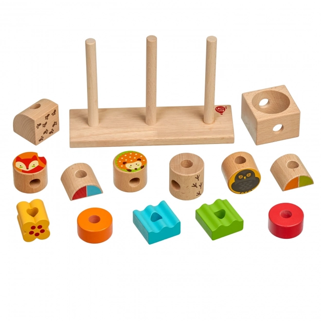 Lucy & Leo Dag en Nacht - houten puzzel met patronen