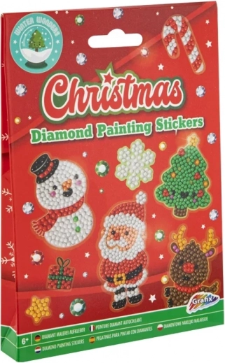 Grafix autocollants diamant – peinture diamant de Noël, 12 pcs
