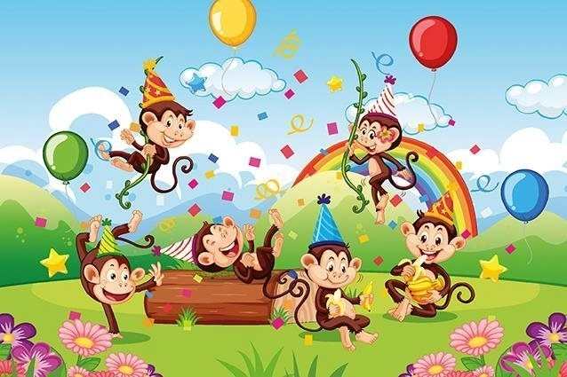 Puzzle en bois Fête des singes 50 pièces
