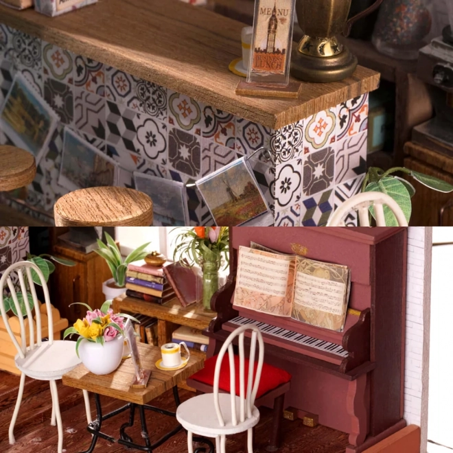Šimonova koffiehuis - Doe-het-zelf Miniatuur koffiehuis in een poppenhuis