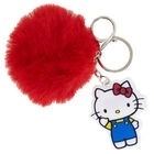 Schlüsselanhänger mit flauschigem Bommel Hello Kitty