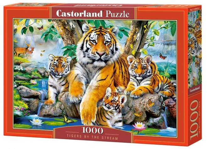 Puzzle 1000 pieces - Tigers by the Stream