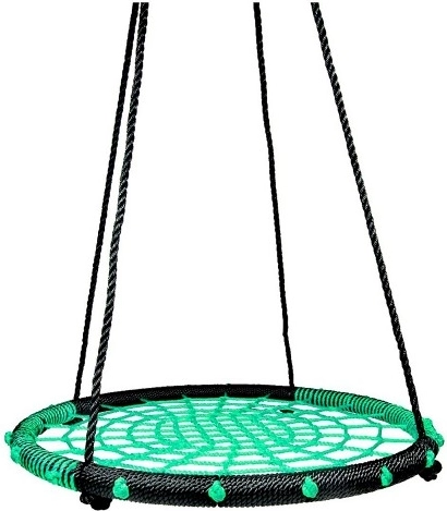 Schaukellring mit Seilnetz 80 cm – Grün