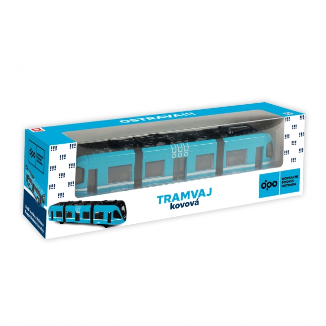 Moderne metalen tram DPO Ostrava 23 cm