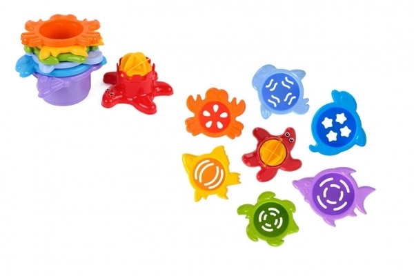 Kubus piramide stapel met zeedieren 7 st