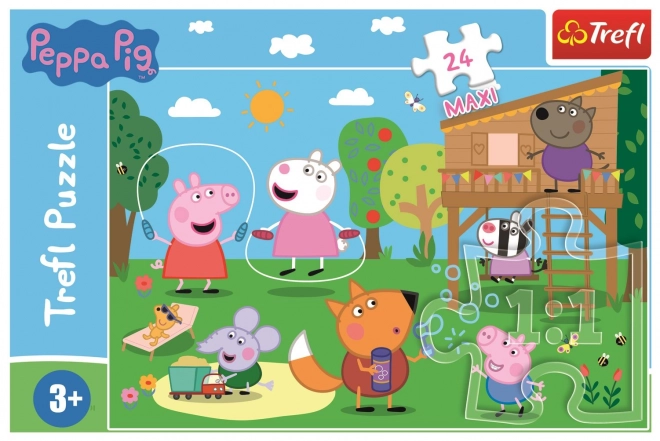 Puzzle Trefl Peppa Wutz 24 Maxi Spaß auf der Wiese