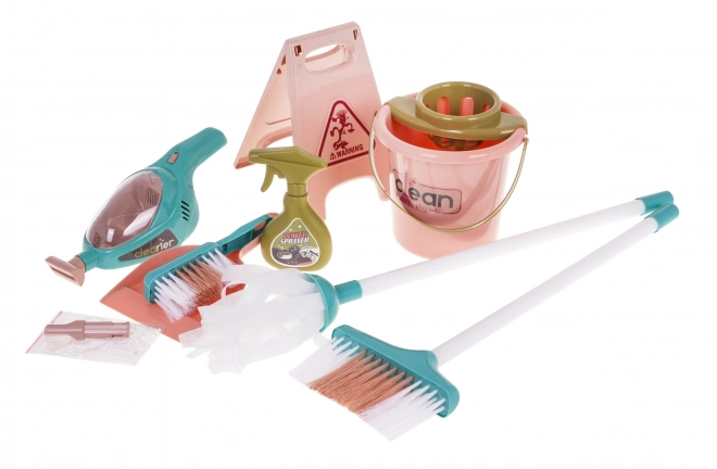 Schoonmaakkar met handstofzuiger en accessoires