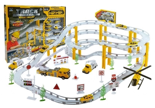 Spoorweg-racebaan voor metalen auto's 12 km/u