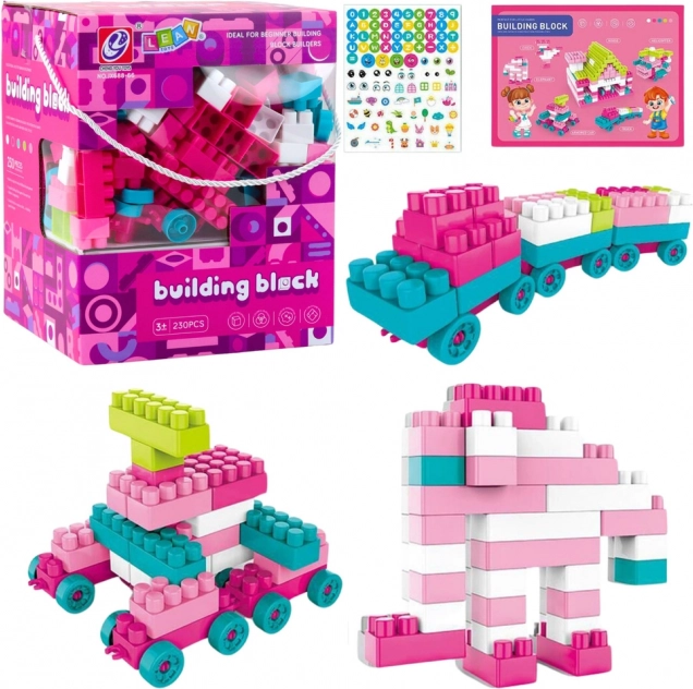 Blocs de construction spatiaux pastel 230 pcs rose