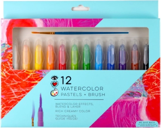 Aquarelwasco’s 12 kleuren