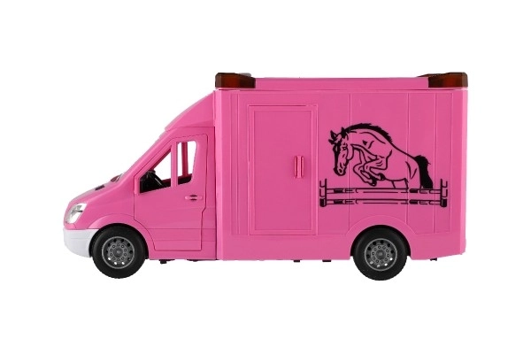 Roze paardenwagen met effecten