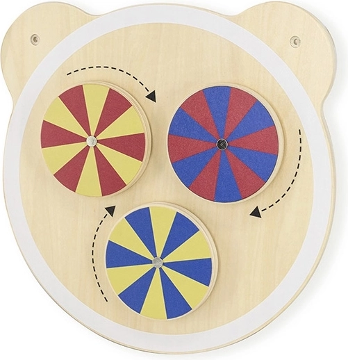 Wooden wall-mounted colors board – bear, Montessori, FSC