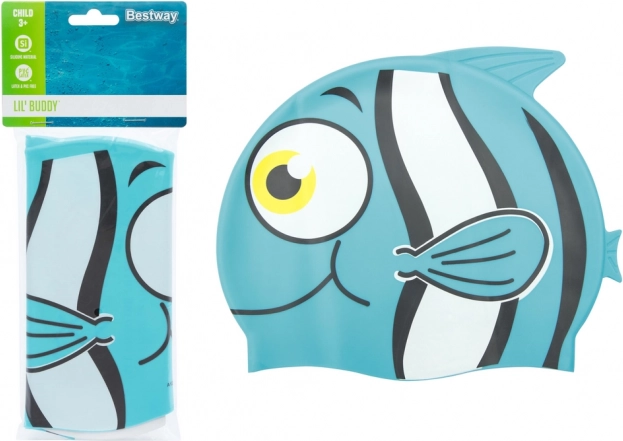 Kids’ Swim Cap Bestway in Fish Shape – Blue
