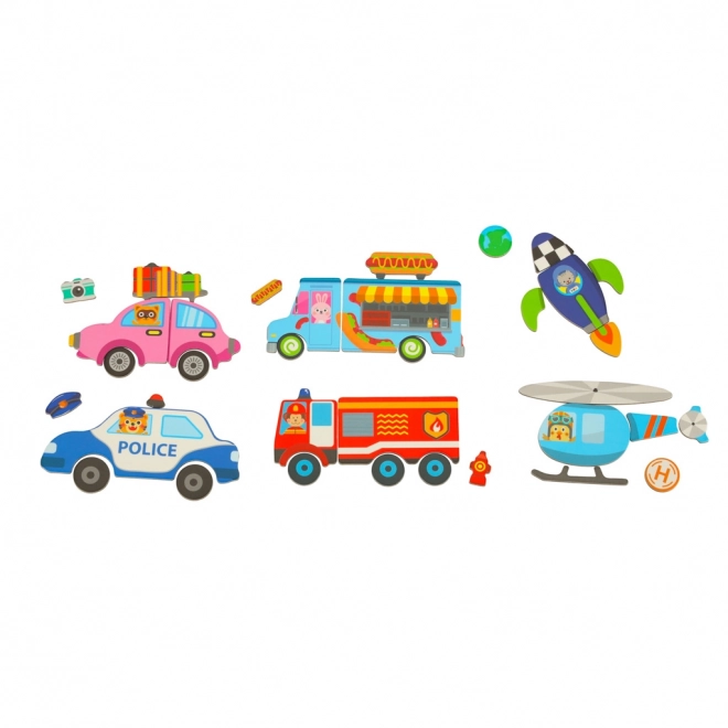 Magnetische puzzel - transportmiddelen