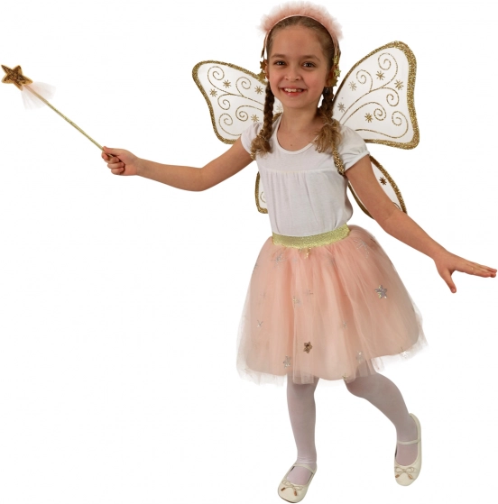 Kinderkostüm Fee mit rosa Tutu-Rock