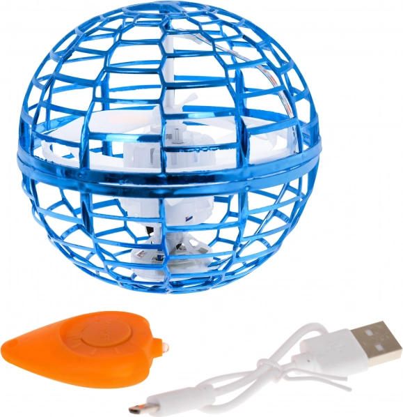 Vliegende bal met gebarenbediening en LED-verlichting – Blauw