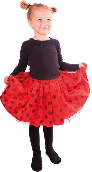 Kinder-Tutu-Rock Marienkäfer mit Punkten