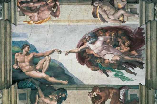 Puzzel Ravensburger Michelangelo: De Schepping van Adam